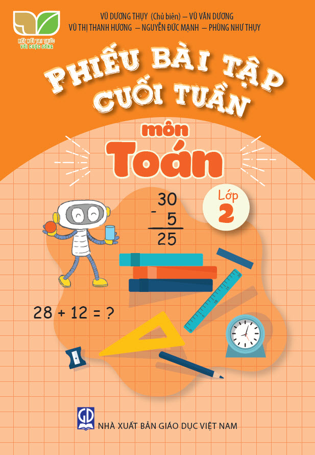 Phiếu bài tập cuối tuần môn Toán lớp 2