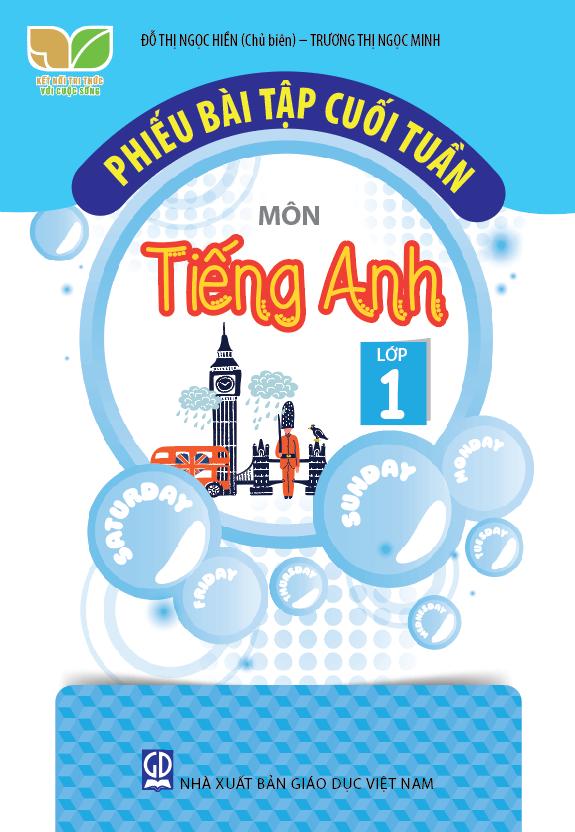Phiếu bài tập cuối tuần môn Tiếng Anh lớp 1